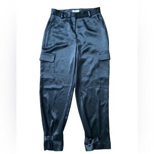 Aritzia Babaton Refined Satin Cargo Pants High Waisted Size 6